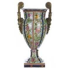 Ваза Renaissance 25x21x47см под старину из фарфора с бронзой ГЛАСАР