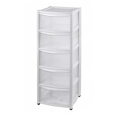 Комод Бытпласт Амадео 5 ящиков (4312429) , размер: 37х39 см , цвет: белый