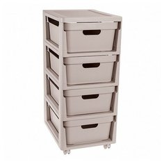 Комод Econova Luxe 4 ящика , размер: 30х38.5 см , цвет: светло-бежевый