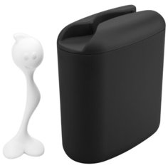 Контейнер для хранения продуктов с ложкой hot stuff l, чёрный Koziol