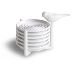 Набор подставок под чашки sparrow, белый Qualy