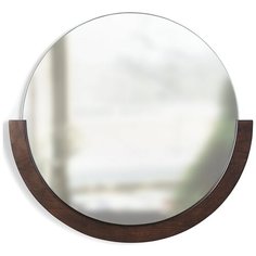 Зеркало настенное mira d76 см темное дерево Umbra