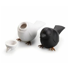 Набор для специй sparrow чёрный-белый Qualy