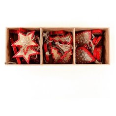 Украшения подвесные stars/trees/hearts, деревянные, в подарочной коробке, 30 шт. Enjoy Me