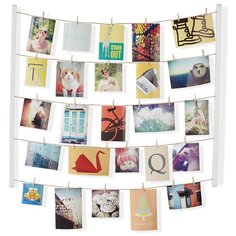 Панно с зажимами для 40 фотографий hangit белое Umbra