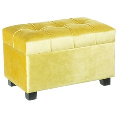 Пуф желтый с отсеком для хранения 50x30x33см ГЛАСАР
