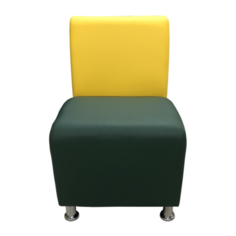 Диван, Мягкий офис, Блюз одноместный Экокожа разноцветный, зеленый