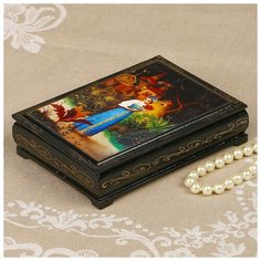 Шкатулка «Аленький цветочек», 10×14 см, лаковая миниатюра 2407446 Сима ленд