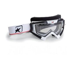 Маска снегоходная Ariete Riding Crows Basic, белый, прозрачная линзы