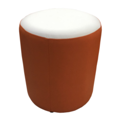 Пуф Органика оранжево-белый Мягкий офис