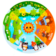 Игрушка пазл для ванны "Пирамидка: Времена года" 5302625