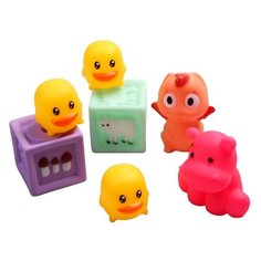 Набор игрушек для купания «Малыши с кубиками», с пищалкой, 7 шт 4754420