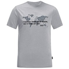 Футболка мужская JACK WOLFSKIN Jwp World T размер S slate grey