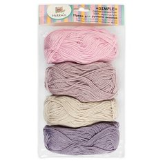Пряжа Hobbius Simple, 100 % акрил, 25 г, 66 м, 4 шт., ассорти № 8