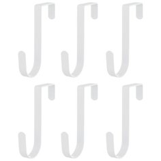 Набор вешалок-крючков на дверь 6 штук 10х1,5х12 см "Белый" EL Casa