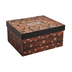 Коробка подарочная Дарите счастье Present 30 × 15 × 24.5 см коричневый