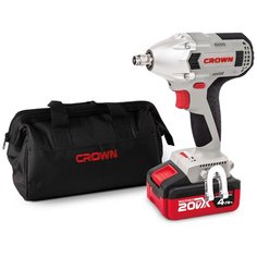 Гайковерт ударный аккумуляторный Crown "CT22015HX-4 TB" 1/2