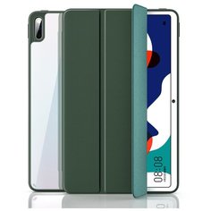 Чехол-обложка MyPads для Huawei MatePad WiFi/ LTE 10.4 (BAH3-W09 / L09) тонкий умный кожаный на пластиковой основе с трансформацией в подставку зеленый