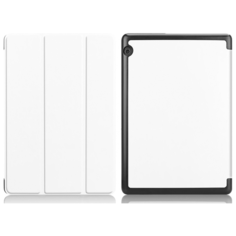 Чехол-обложка MyPads для Huawei MediaPad T5 10 (AGS2-L09/AL00/W09) тонкий умный кожаный на пластиковой основе с трансформацией в подставку белый