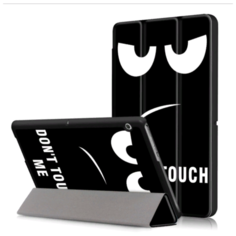 Чехол-обложка MyPads для Huawei MediaPad T3 10 LTE (AGS-L09/L03) 9.6 тонкий умный кожаный на пластиковой основе с трансформацией в подставку тематика Не Трогай меня