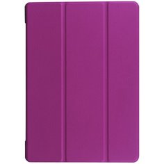 Чехол-обложка MyPads для Samsung Galaxy Tab A 10.1 2016 SM-T580 / T585C / T585N тонкий умный кожаный на пластиковой основе с трансформацией в подставку фиолетовый