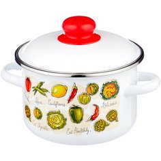 Кастрюля Appetite Гратен, 2 л, белый/зеленый