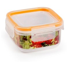 Контейнер квадратный 0.3л с крышкой на защелках BORA