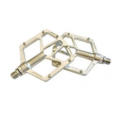 Педали 00-170857 алюминиевые H83 ось Cr-Mo с 3-мя герметичными промподшипниками 110х102мм толщ 9мм для городских велосипед, ограничение по весу до 50кг, серые HORST