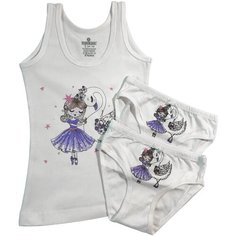 Комплект для девочки (майка 1 шт., трусики 2шт.) Baykar, арт. 4928-5926-2, разм. 5, бежевый, рост 146-152