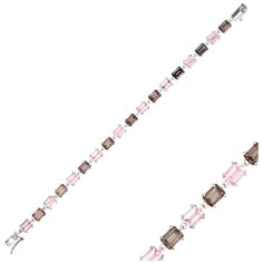 Balex Браслет 7457930020 из серебра 925 пробы с раухтопазом природным и морганитом синтетическим, 19 см, 12.47 г