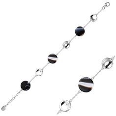Balex Браслет 7432930246 из серебра 925 пробы с агатом природным, 19 см, 9.88 г