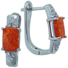 Balex Серьги 2405937548 из серебра 925 пробы с опалом и фианитом