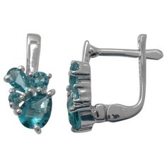 Balex Серьги 2410931536 из серебра 925 пробы с аквамарином синтетическим