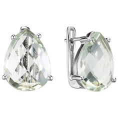 Balex Серьги 2410931821 из серебра 925 пробы с аметистом зеленым