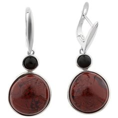 Balex Серьги 2432930198 из серебра 925 пробы с ониксом и яшмой