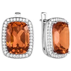 Balex Серьги 2410931790 из серебра 925 пробы с султанитом синтетическим и фианитом