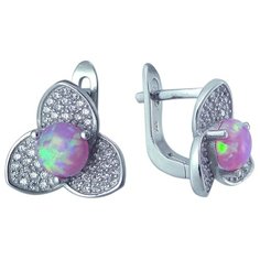 Balex Серьги 2405937646 из серебра 925 пробы с опалом и фианитом