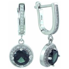 Balex Серьги 2405937296 из серебра 925 пробы с шпинелью синтетической и фианитом