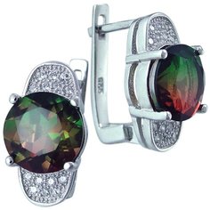 Balex Серьги 2405937499 из серебра 925 пробы с кварцем Радужным и фианитом