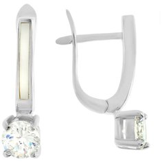 Balex Серьги 2424920265 из серебра 925 пробы с фианитом и перламутром