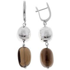 Balex Серьги 2432930190 из серебра 925 пробы с раухтопазом природным