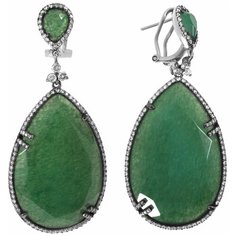 Balex Серьги 2430930039 из серебра 925 пробы с авантюрином и фианитом