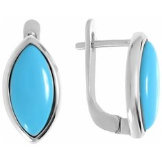 Balex Серьги 2421930204 из серебра 925 пробы с бирюзой реконструированной