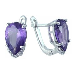 Balex Серьги 2405837264 из серебра 925 пробы с александритом синтетическим и фианитом