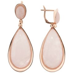 Balex Серьги 2436930146 из серебра 925 пробы с розовым кварцем природным