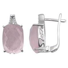 Balex Серьги 2410931667 из серебра 925 пробы с розовым кварцем природным