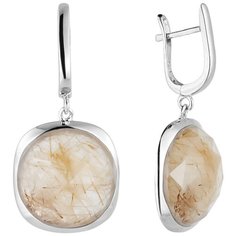 Balex Серьги 2436930225 из серебра 925 пробы с рутиловым кварцем природным