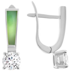 Balex Серьги 2424920276 из серебра 925 пробы с фианитом и перламутром