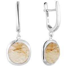 Balex Серьги 2436930221 из серебра 925 пробы с рутиловым кварцем природным