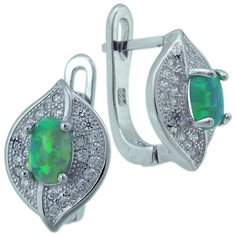 Balex Серьги 2405937653 из серебра 925 пробы с опалом и фианитом